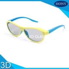ब्लू / पीला रंग के साथ वयस्क निष्क्रिय सिनेमा 3 डी चश्मा रैखिक ध्रुवीकृत लेंस