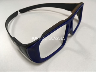 अनफॉल्ड बिग फ़्रेम रैखिक ध्रुवीकरण 3 डी चश्मा 0.23 मिमी लेंस कस्टम रंग